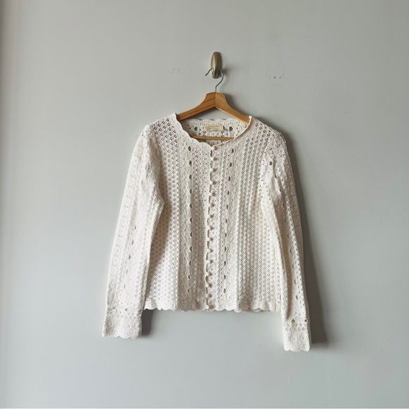 Sezane White Crochet Cardigan - Picture 2 of 9